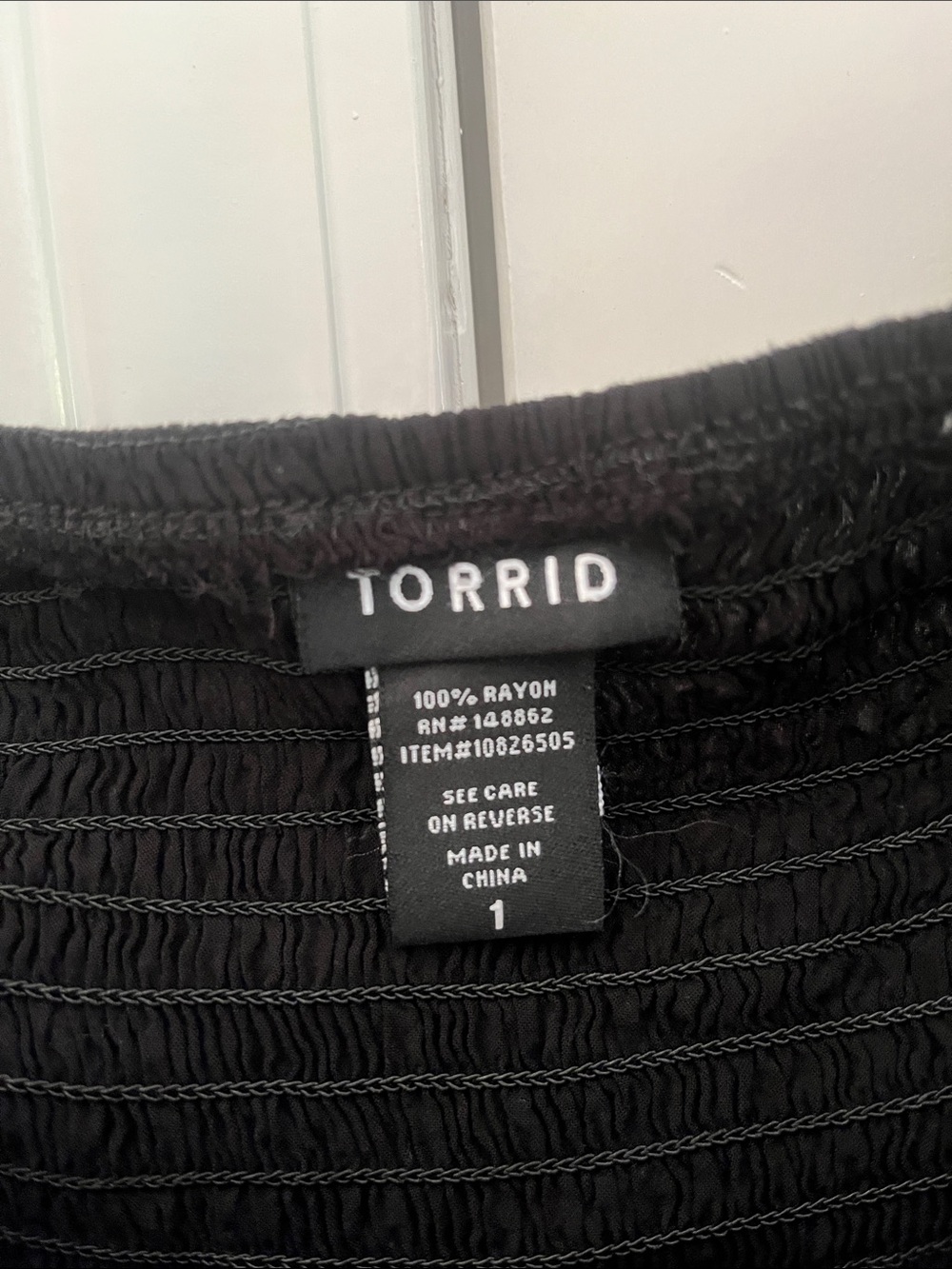 torrid Black Smocked Bodice Blouse - Picture 2 of 3